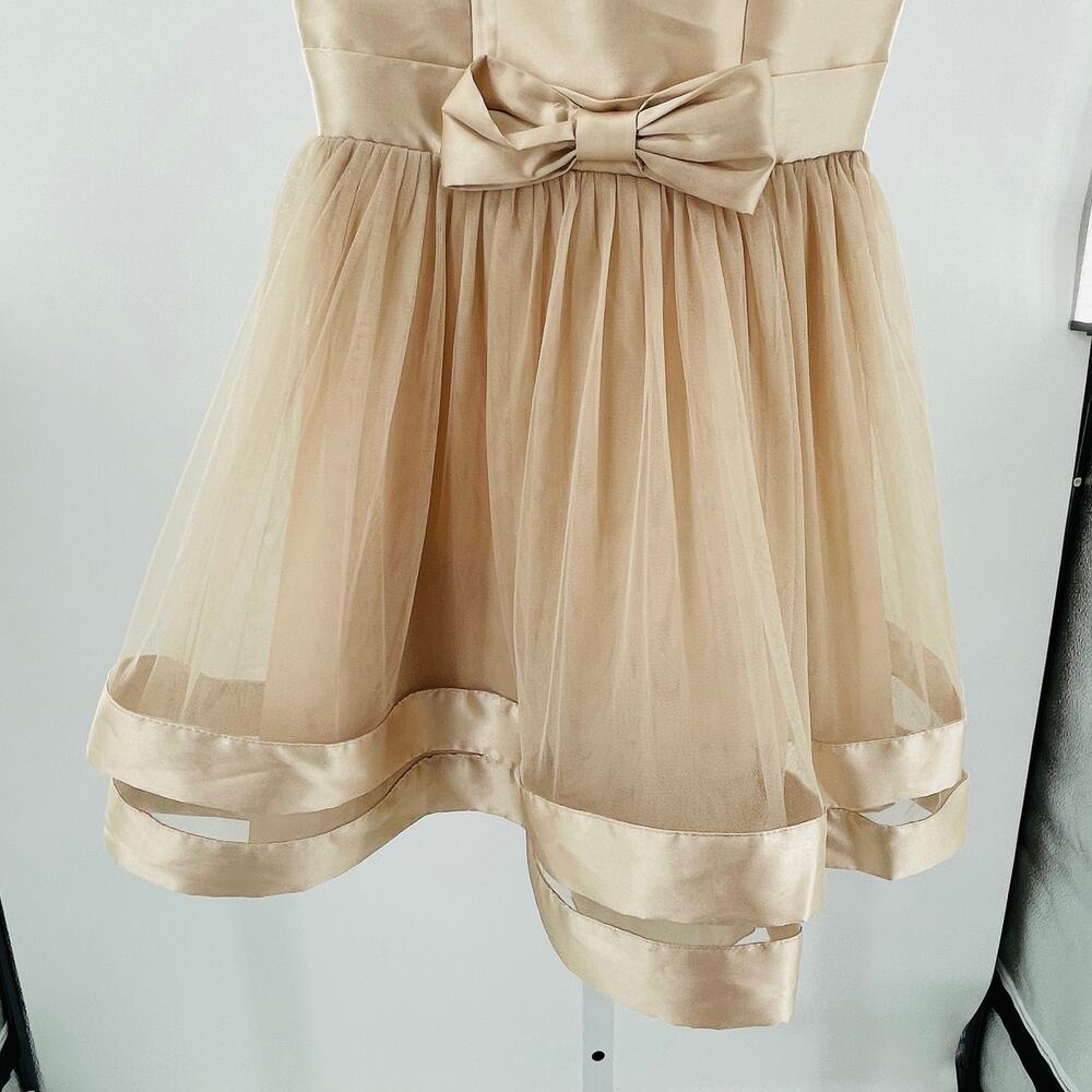 Speechless Kids Beige Chiffon Sleeveless Full Chiffon Skirt Formal Dress 10 - Picture 4 of 10